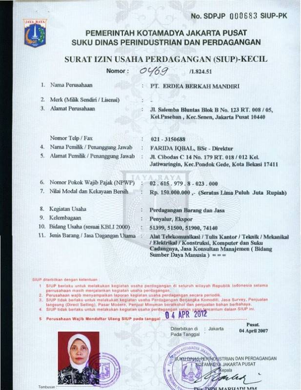 Detail Contoh Surat Izin Usaha Bengkel Nomer 7