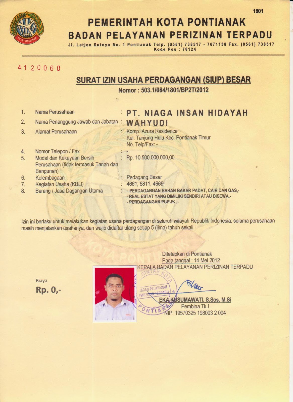 Detail Contoh Surat Izin Usaha Dagang Ud Nomer 10