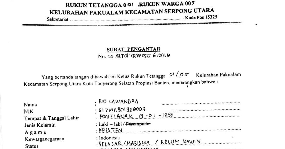 Detail Contoh Surat Izin Usaha Dari Rt Nomer 40