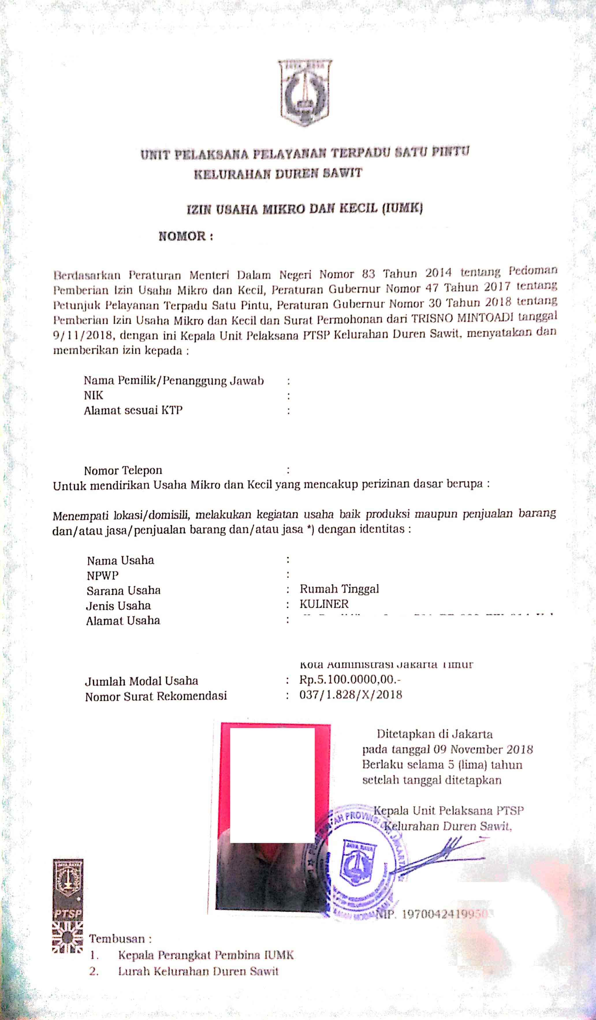 Detail Contoh Surat Izin Usaha Mikro Nomer 49