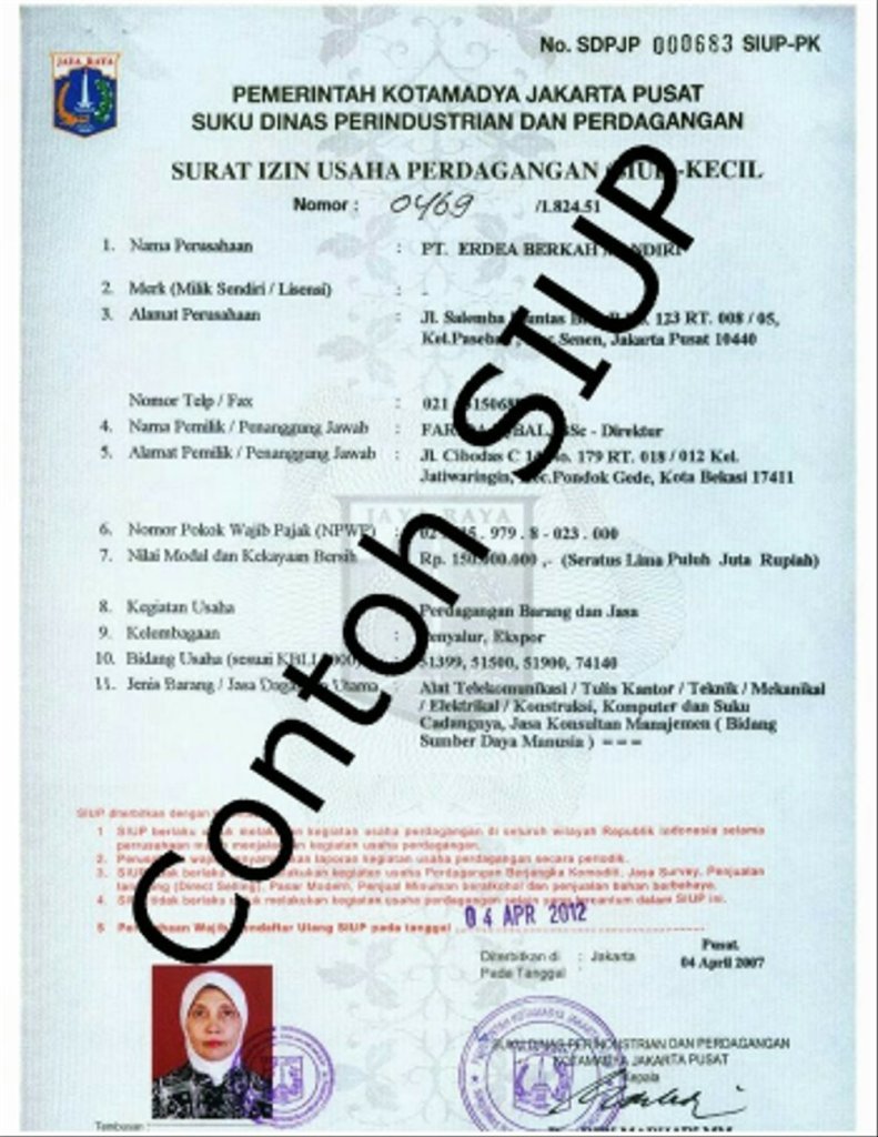 Detail Contoh Surat Izin Usaha Perdagangan Kecil Nomer 44