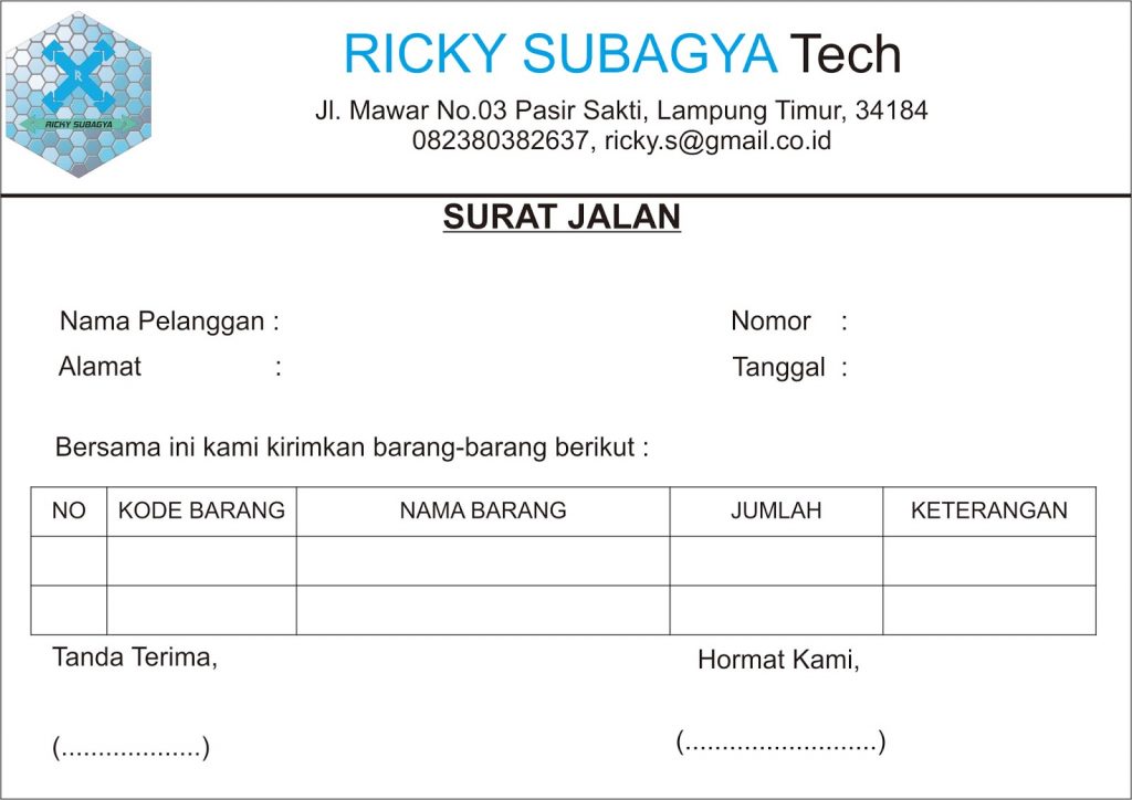 Detail Contoh Surat Jalan Barang Nomer 26