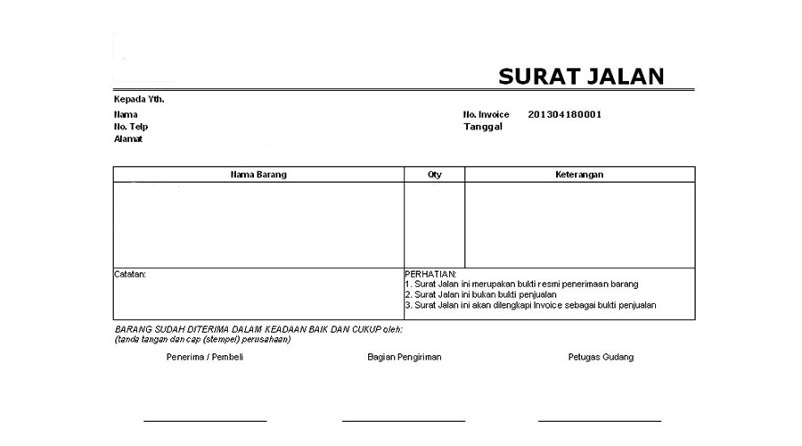 Detail Contoh Surat Jalan Dari Perusahaan Nomer 22