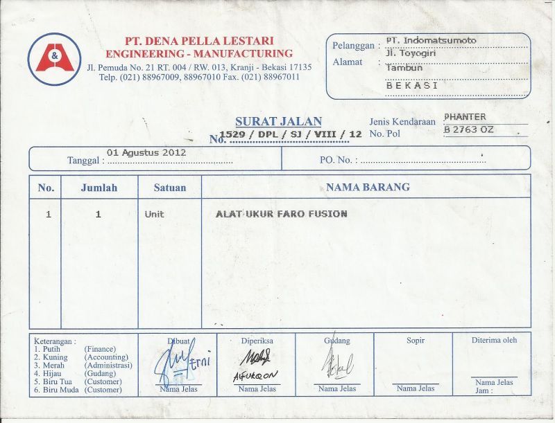 Detail Contoh Surat Jalan Dari Perusahaan Nomer 28