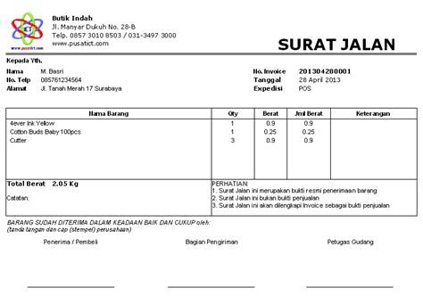 Detail Contoh Surat Jalan Doc Nomer 10