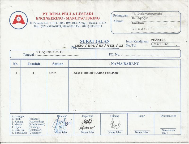 Detail Contoh Surat Jalan Kirim Barang Nomer 38