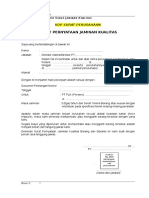 Detail Contoh Surat Jaminan Nomer 25