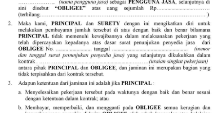 Detail Contoh Surat Jaminan Pemeliharaan Pekerjaan Nomer 14