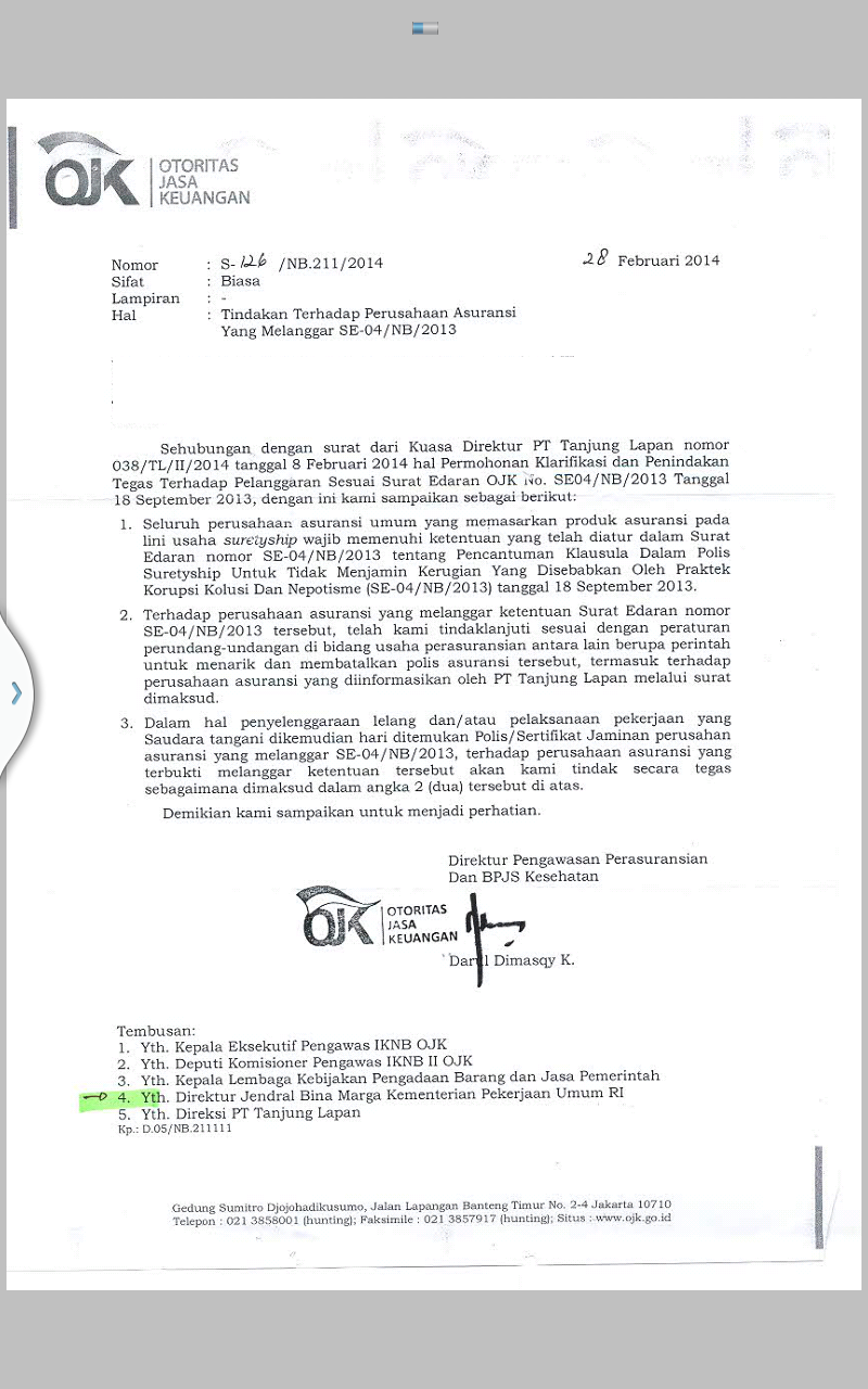 Detail Contoh Surat Jaminan Pemeliharaan Pekerjaan Nomer 22