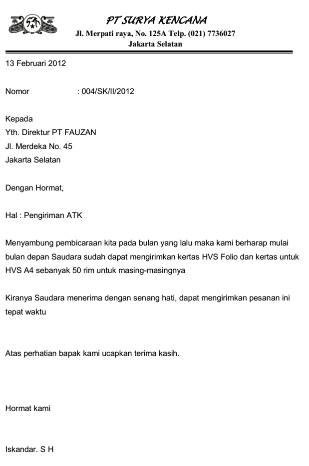 Detail Contoh Surat Kantor Nomer 27