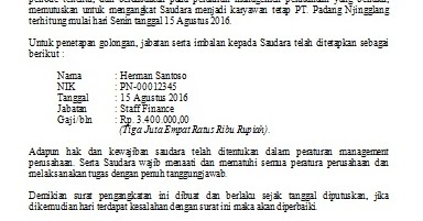 Detail Contoh Surat Karyawan Tetap Nomer 27