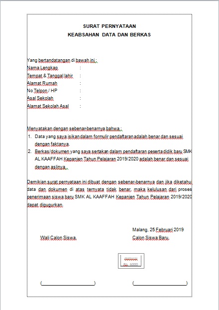 Detail Contoh Surat Keabsahan Dokumen Nomer 27