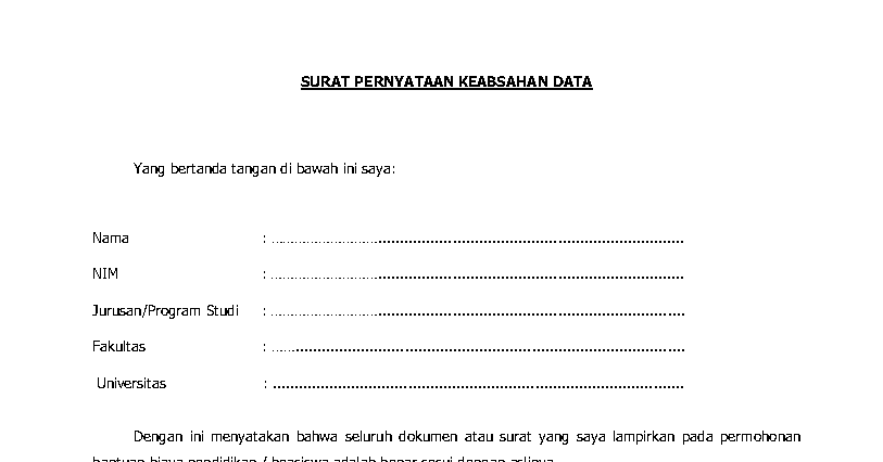 Detail Contoh Surat Keabsahan Dokumen Nomer 30