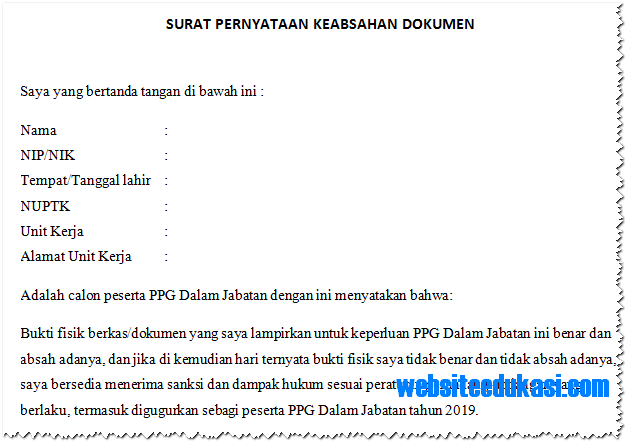 Detail Contoh Surat Keabsahan Dokumen Nomer 42