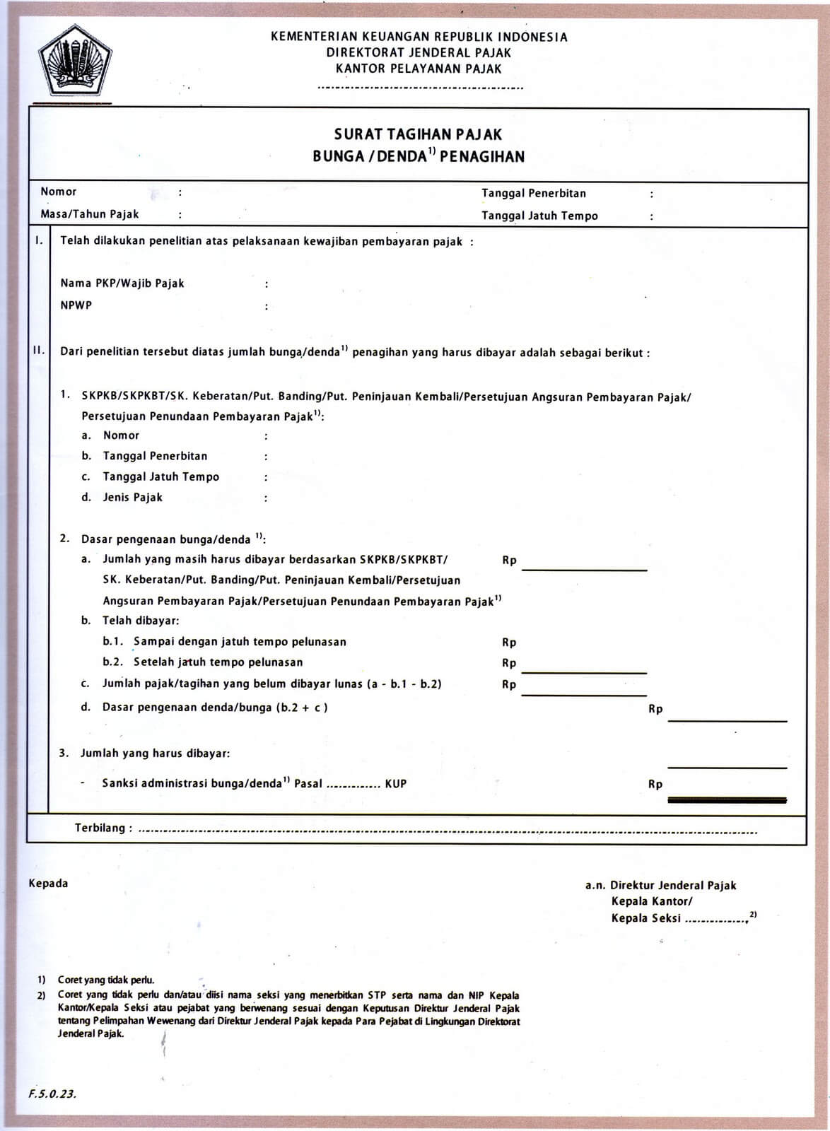 Detail Contoh Surat Keberatan Pajak Atas Skpkb Nomer 45