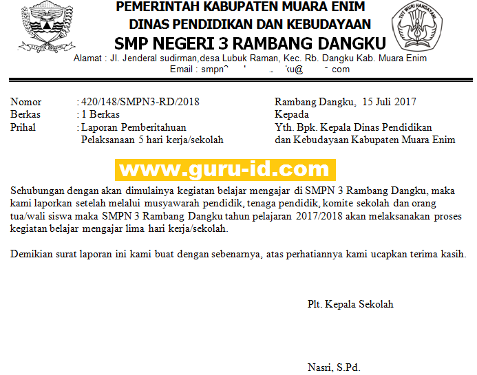 Detail Contoh Surat Kegiatan Sekolah Nomer 28