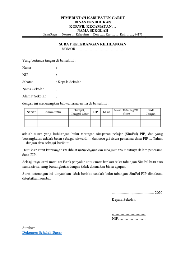 Detail Contoh Surat Kehilangan Atm Nomer 53