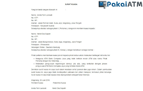 Detail Contoh Surat Kehilangan Atm Nomer 54