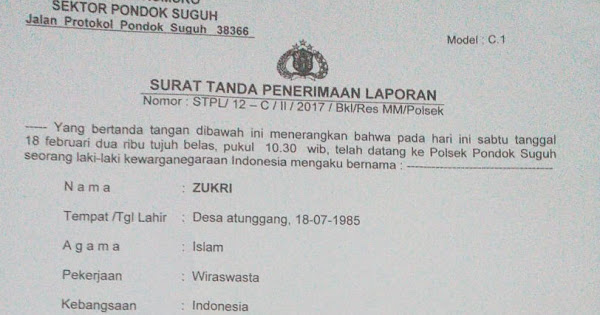 Detail Contoh Surat Kehilangan Barang Nomer 38
