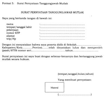 Detail Contoh Surat Kehilangan Ijazah Dari Sekolah Nomer 26