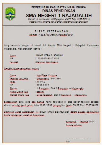 Detail Contoh Surat Kehilangan Ijazah Dari Sekolah Nomer 27