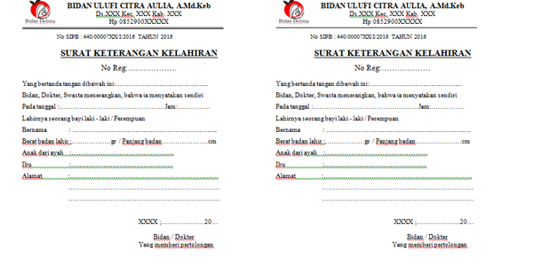 Detail Contoh Surat Kelahiran Nomer 55