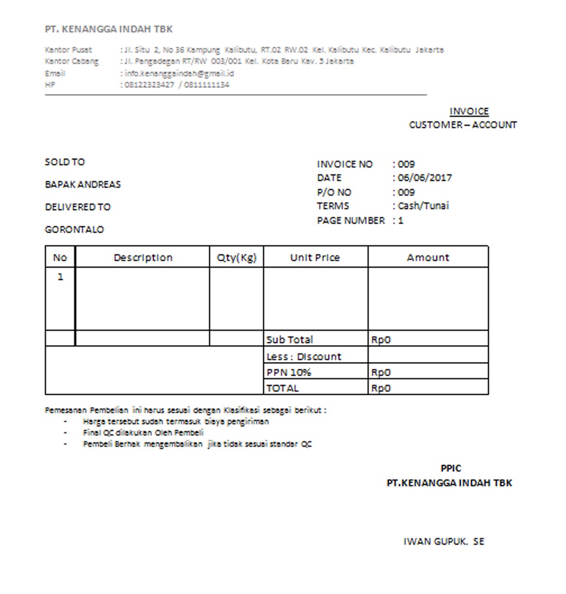 Detail Contoh Surat Keluar Barang Nomer 57