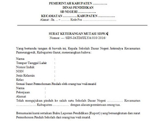 Detail Contoh Surat Keluar Sekolah Nomer 16