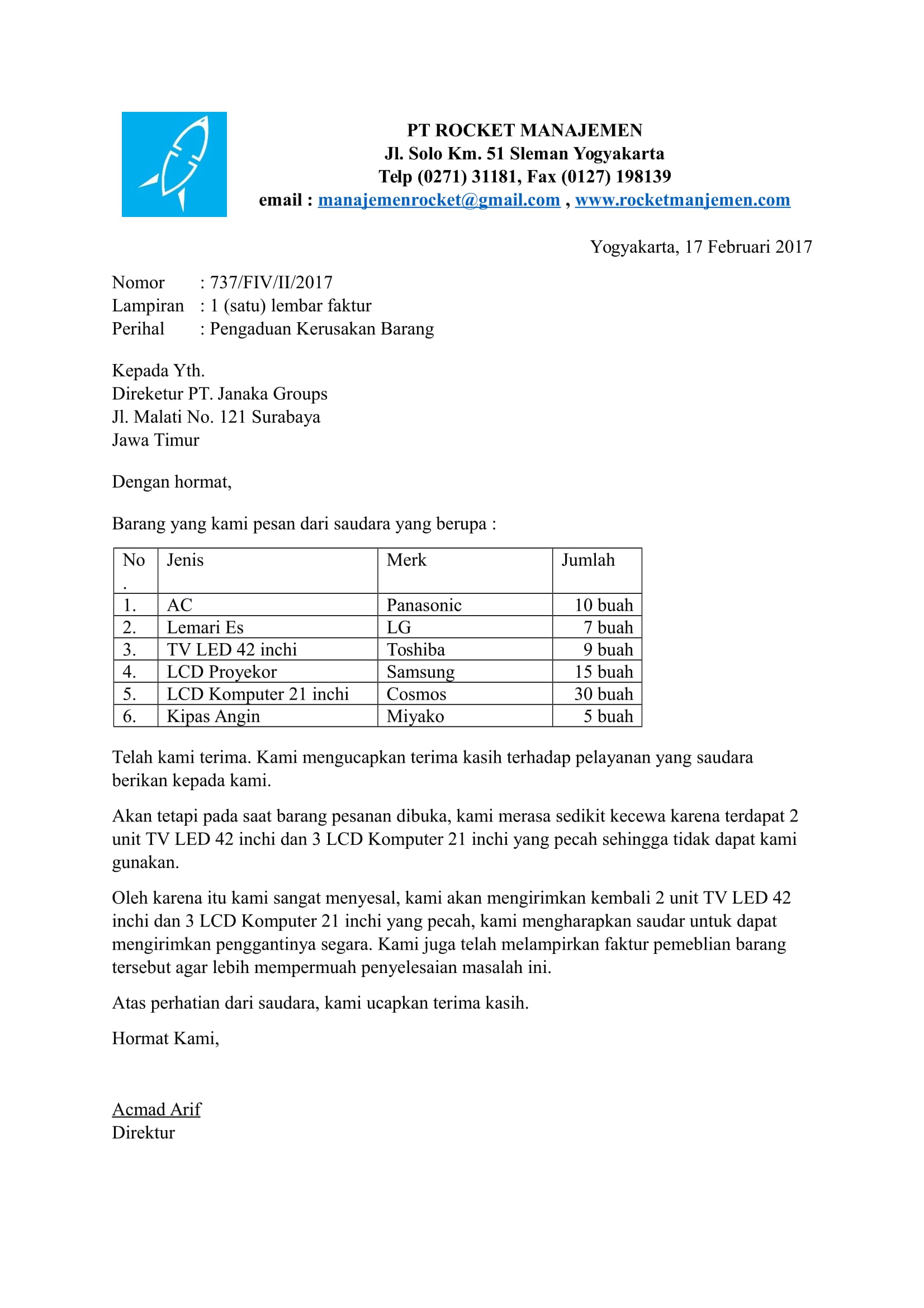 Detail Contoh Surat Keluhan Nomer 21