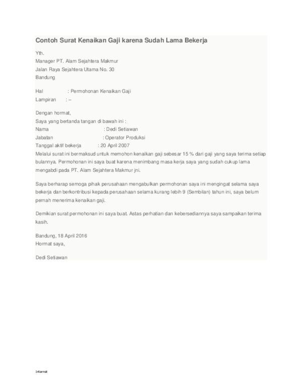 Detail Contoh Surat Kenaikan Gaji Dari Perusahaan Nomer 44