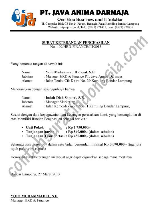 Detail Contoh Surat Kenaikan Gaji Karyawan Swasta Nomer 8