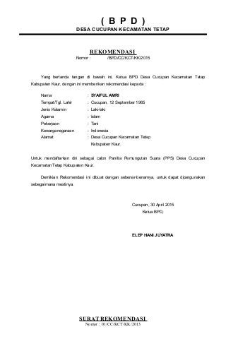 Detail Contoh Surat Kepala Desa Nomer 7