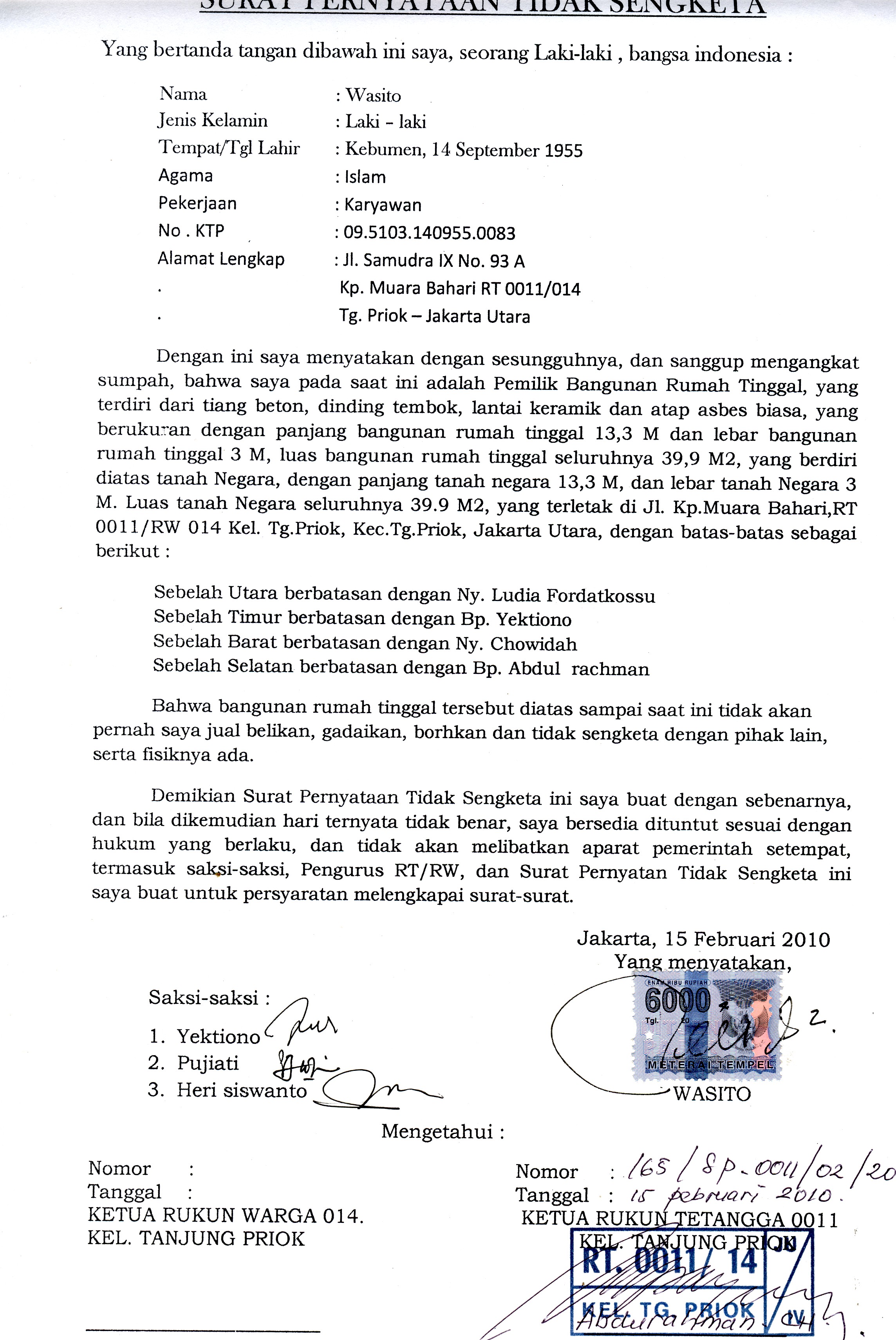 Detail Contoh Surat Kepemilikan Rumah Nomer 17