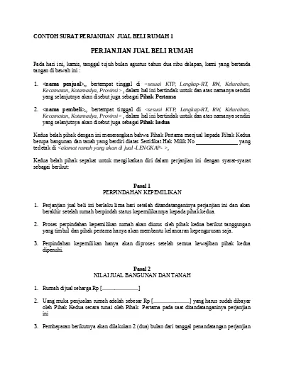 Detail Contoh Surat Kepemilikan Rumah Nomer 49