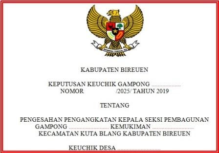 Detail Contoh Surat Keputusan Kepala Desa Nomer 16