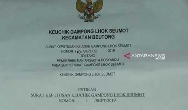 Detail Contoh Surat Keputusan Kepala Desa Nomer 31