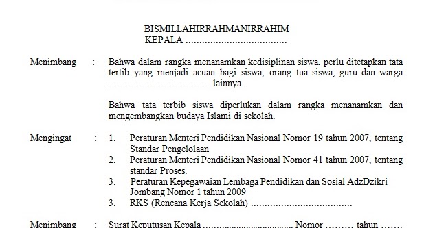 Detail Contoh Surat Keputusan Kepala Sekolah Nomer 28