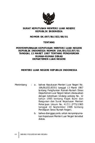 Detail Contoh Surat Keputusan Penempatan Rumah Dinas Nomer 33