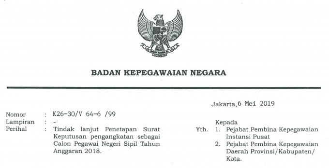 Detail Contoh Surat Keputusan Pengangkatan Pegawai Negeri Sipil Nomer 31