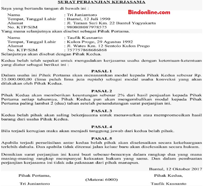 Detail Contoh Surat Kerjasama Nomer 29