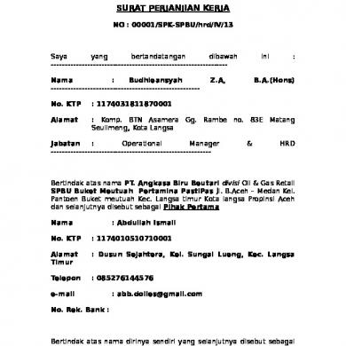 Detail Contoh Surat Kerjasama Dengan Spbu Nomer 38