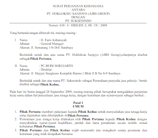 Detail Contoh Surat Kerjasama Mou Nomer 34