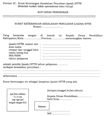 Detail Contoh Surat Kesalahan Penulisan Ijazah Nomer 30