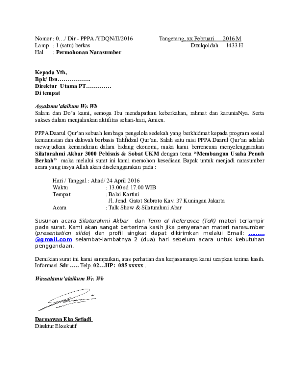 Detail Contoh Surat Kesediaan Menjadi Narasumber Nomer 49
