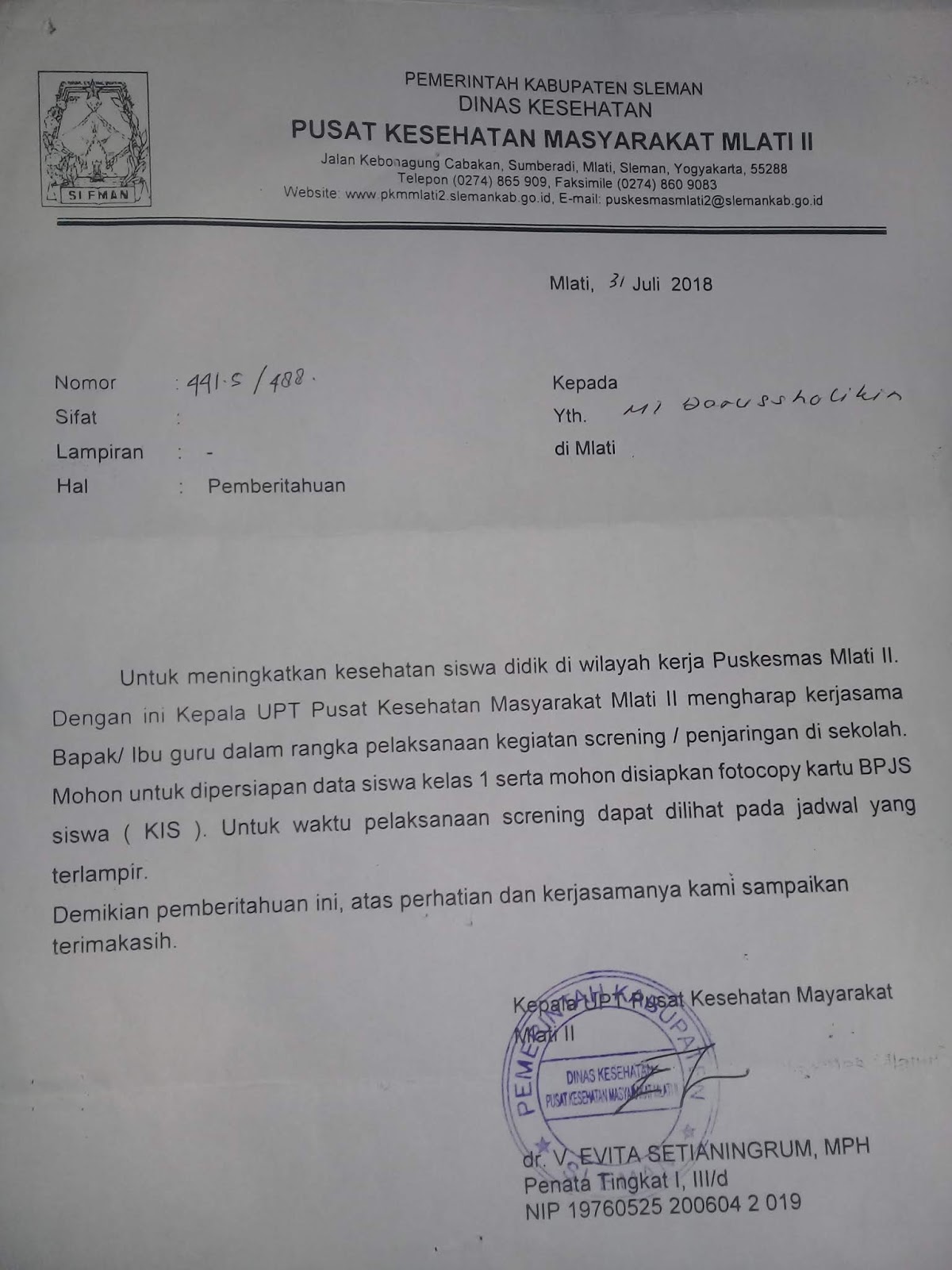 Detail Contoh Surat Kesehatan Puskesmas Nomer 39