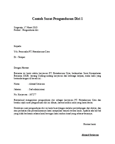 Detail Contoh Surat Kesepakatan Bersama Antara Perusahaan Dengan Karyawan Nomer 33