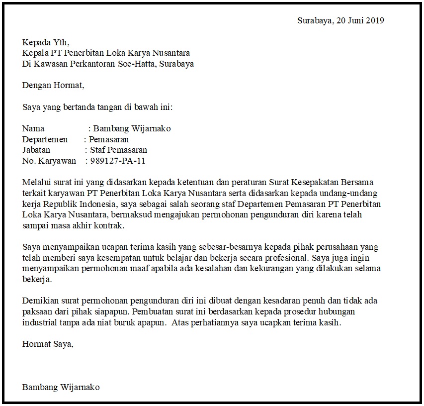 Detail Contoh Surat Kesepakatan Bersama Antara Perusahaan Dengan Karyawan Nomer 38