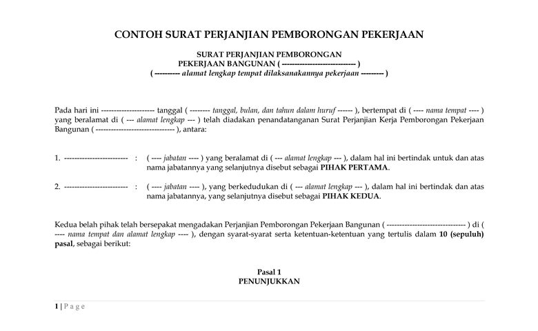 Detail Contoh Surat Kesepakatan Komitmen Fee Nomer 22