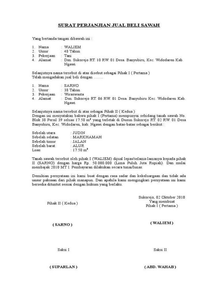 Detail Contoh Surat Kesepakatan Komitmen Fee Nomer 23