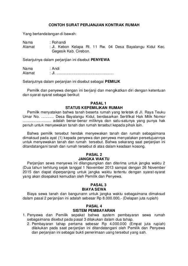 Detail Contoh Surat Kesepakatan Pembayaran Nomer 42